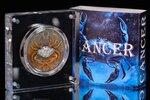 Pièce de monnaie en Argent 12 Dollars g 155.5 (5 oz) Millésime 2024 Twelve Zodiac Signs CANCER