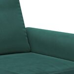 vidaXL Ensemble de canapés 4 Pièces avec coussins vert foncé velours