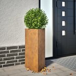 vidaXL Jardinières 2 Pièces triangulaire 40x34 5x70 cm acier corten