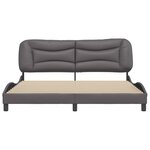 vidaXL Cadre de lit sans matelas Hvar gris 180x200 cm similicuir