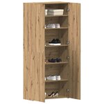 vidaXL Cabinet à chaussures avec étagère Marron 80 x 35.5 x 180 cm
