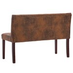 vidaXL Banc 120 cm Marron Similicuir daim