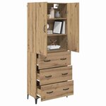 vidaXL Haut Armoire Montage mural Chêne artisanal 69 5 x 34 x 180 cm