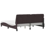 vidaXL Lit avec matelas marron foncé 180x200 cm tissu
