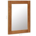 vidaXL Miroir 40x50 cm Bois de chêne massif