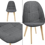 Lot de 2 chaises de salle à manger 86 x 53 x 47 cm gris foncé 03_0006736