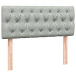 vidaXL Sommier à lattes de lit et matelas gris clair 120x220cm velours