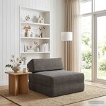 vidaXL Canapé-lit pliable Gris clair 60 x 70 x 41 cm Tissu