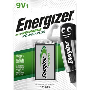Blister de 1 Pile rechargeable HR22 Power Plus 9V 175mah ENERGIZER