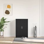 vidaXL Armoire à chaussures chêne noir 60x35x92 cm bois d'ingénierie