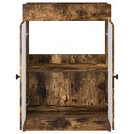 vidaXL Armoire sous évier de salle de bain Chêne fumé