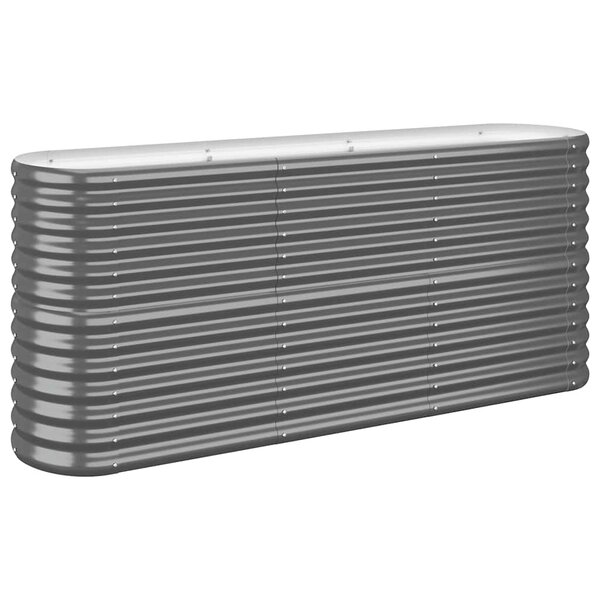 vidaXL Lit surélevé de jardin Acier galvanisé Anthracite