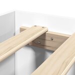 vidaXL Cadre de lit avec tête de lit sans matelas blanc 140x190 cm