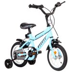 vidaXL Vélo pour enfants 12 pouces Noir et bleu