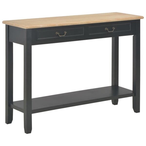 vidaXL Table console Noir 110x35x80 cm Bois