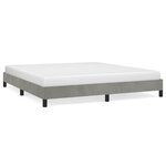vidaXL Cadre de lit sans matelas gris clair 160x200 cm velours