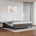 vidaXL Cadre de lit sans matelas gris 180x200 cm similicuir