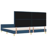 vidaXL Cadre de lit avec tête de lit Bleu 200 x 200 cm tissu