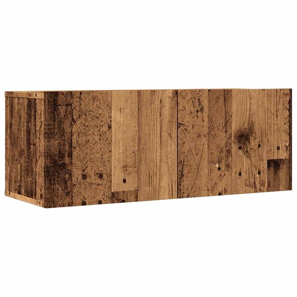 vidaXL Meubles TV muraux 2 Pièces vieux bois 80x30x30 cm