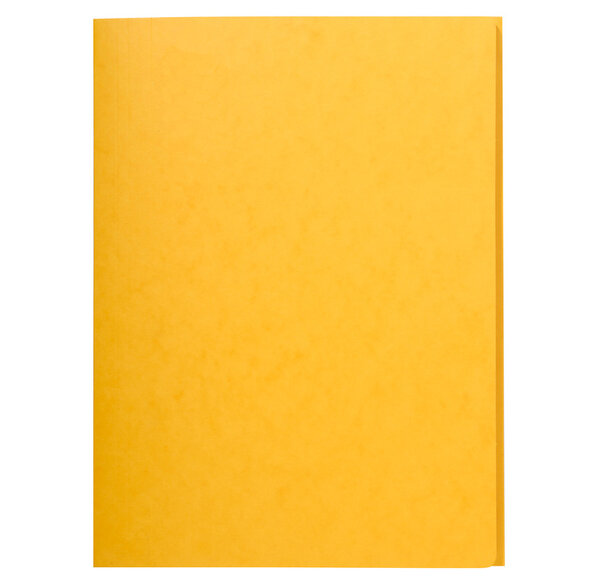 Chemise 3 rabats SANS élastique carte lustrée 24 x32 cm Jaune EXACOMPTA