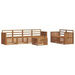 vidaXL Ensemble de canapés d'extérieur 7 Pièces Naturel