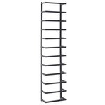 vidaXL Porte-serviette Noir 24x12x96 cm Acier