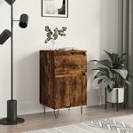 vidaXL Buffet chêne fumé 40x35x70 cm bois d'ingénierie