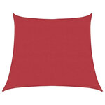 vidaXL Voile d'ombrage 160 g/m² Rouge 4/5x4 m PEHD
