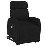 vidaXL Fauteuil Noir Tissu