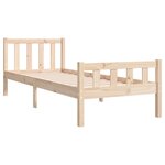 vidaXL Cadre de lit bois massif 90x190 cm simple