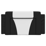 vidaXL Coussin de tête de lit noir et blanc 100 cm similicuir