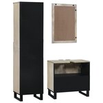 vidaXL Ensemble de mobilier de salle de bain avec tiroir 3 Pièces Blanc