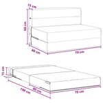 vidaXL Canapé-lit pliable Vert Gris 70 x 80 x 60 cm Tissu
