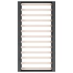 vidaXL Cadre de lit Gris 75x190 cm Petit simple Bois massif