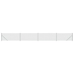 vidaXL Clôture en mailles de chaîne avec bride argenté 0 8x10 m