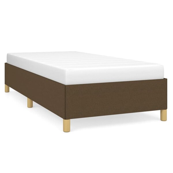 vidaXL Cadre de lit Marron foncé 100x200 cm Tissu