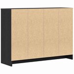vidaXL Buffet Noir 102 x 33 x 75 cm Bois d'ingénierie