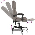 vidaXL Fauteuil de massage inclinable de bureau Taupe Tissu