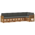 vidaXL Ensemble de canapé d'angle 5 Pièces Naturel et Anthracite