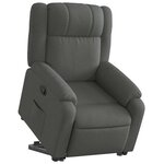 vidaXL Fauteuil inclinable Gris foncé Tissu