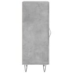 vidaXL Buffet Gris béton 34 5x34x90 cm Bois d'ingénierie