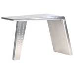 vidaXL Bureau style avion Argenté 112x50x76 cm Métal
