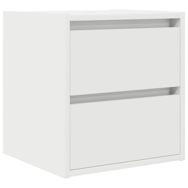 vidaXL Table de chevet murale blanc 38x34x40 cm
