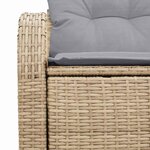 vidaXL Canapé de jardin avec coussin Beige 124 x 62 x 69cm polyrotin