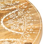 vidaXL Tabouret peint à la main 38x38x35 cm Bois de manguier solide