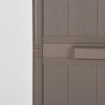 vidaXL Armoire de rangement jardin Marron 65x45x172 cm PP Aspect bois