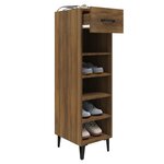 vidaXL Meuble à chaussures Chêne marron 30x35x105 cm Bois d'ingénierie