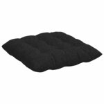 vidaXL Coussins de siège 2 Pièces Noir 40 x 40 x 6 cm tissu