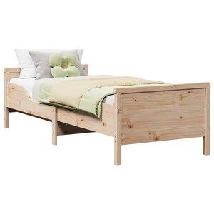 vidaXL Cadre de lit Marron 80 x 200 cm Bois d'ingénierie