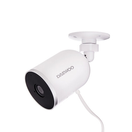 Daewoo Caméra extérieure EF501, Full HD 1080P, Système Audio bidirectionnel, Détection de Mouvement, Noir